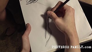 Pervy stepfamily has sex before the breakfast