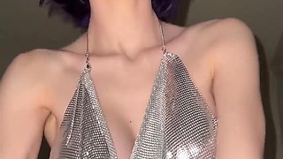 Purple-Haired Siren: A Club-Ready Tease that Sets the Night on Fire