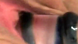 Blonde Babe Pleasures Herself with Glass Dildo to Orgasm