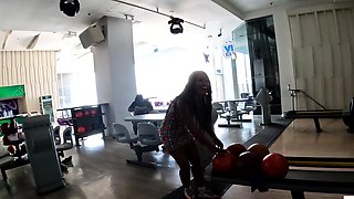 Amateur Thai teen Noom feeding her pussy
