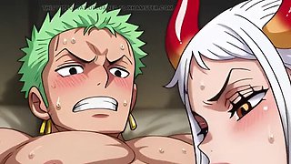 One Piece Hentai Sex: Zoro Fucks Yamato Cartoon Porn