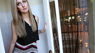 Perfect ass Czech blonde fucked outdoor pov