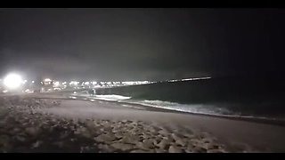 Jeanne Welsh Shows Off Her Huge Tits in a Bikini at the Beach and Takes a Pee Outside