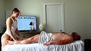 Wild masseuse knows just how to please with a lube massage and a happy ending