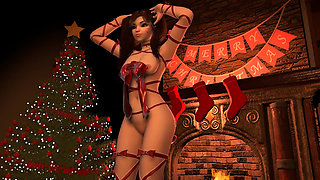 D.va Christmas Gift - Overwatch Porn Parody