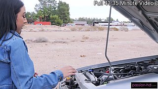 Big Cock Rescues Liora Vane After Car Breakdown