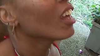 Sexy big boobs blonde black girl loves big cock in pussy in mouth