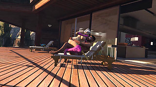 GTA V Franklin Clinton x Premium Pink Boots Lady (3D Animation) (FULL)