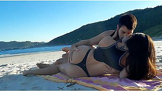 Hot Couple On The Beach