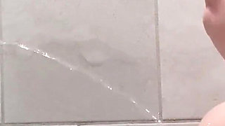 Sophia's first golden shower with Jasper