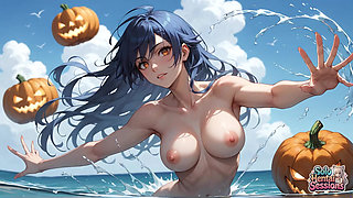 Pumpkin Glow & Blue Hair Solo Mug Seduction