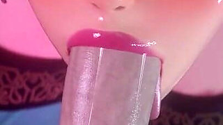 [kpop Demon Hunters] Zoey Sloppy Blowjob 3D Animation