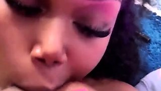 Big Boobs Ebony Hottie Suck White And Black Dildo anal toy
