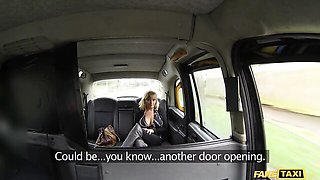 Busty mature blonde pays her cab fare with sex