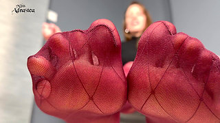 Worship My Fragrant Feet and Cum on My Countdown! - Pantyhose Domination with Foot Worship, and JOI with Miss Adrastea