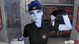 Pizzamaker Widowmaker Fuck with BBC Client 3D Overwatch Animation