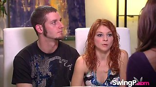 Swinger party couples going crazy and pleasuring each others: Babe, Blonde  Brunette Porn