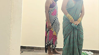 Muslim Hijabi Mistress Wearing Saree While He Was Locked in Chastity Part 1