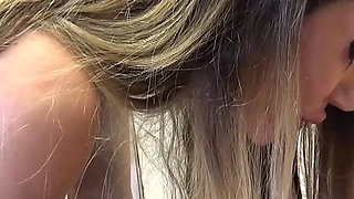 Two Sexy MILF's Pissing on Their Slave