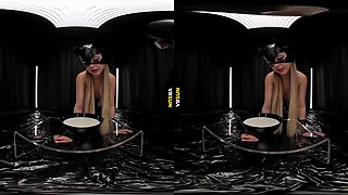 Young beauty explores intense vr uniform passion