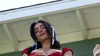 Perfect big ass latina babe Tru Kait has pierced nipples too