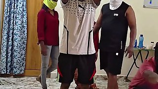 Boxing Coach and Student Fucks Stepmother and Stepdaughter