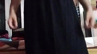 Indian Queer Crossdresser Gaurisissy rock-hard hard-core orgy in black