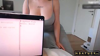 Busty Blonde Teases Thick Cock In Passionate Bedroom Heat