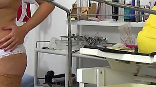 Cam recording of natural big busty stepmom gyno exam