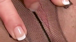 American GILF Penny Feels Hot and Horny in Nylons