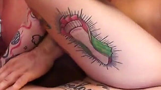 Tattooed Spanish Woman Fucking on the Pool Table