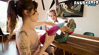 Intimate Goth Girls Inkd Asshole Stretching