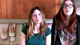 Two inexperienced dark haired stunners love spicy spanking