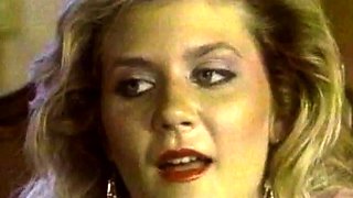 Glam euro blonde busty lesbians toy pleasure in the office