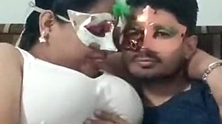 Masked Desi Group Orgy Wild Kiss Boobs Play in Masquerade Party Homemade Fun
