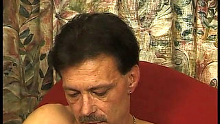 Mature brunette pussy licked before sucking old man's dick