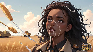 Ebony Siren's Wheatfield Temptation - Best Ebony XXX!