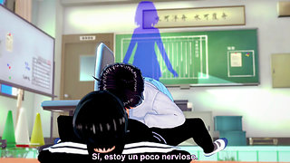 Fucking his best friend's mother in the Hentai office