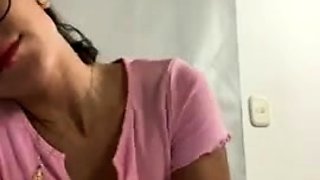 Beautiful teen brunette Jessica Sinn masturbates