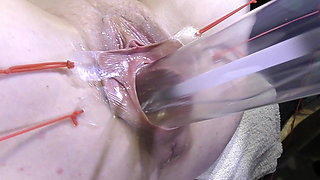 Far Spread Pussy Close up Fucking with Lamp 1000watt