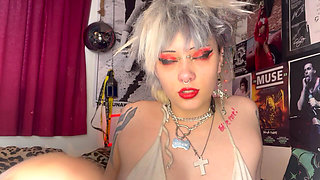 Mouth Tour Red Lipstick Goth Girl