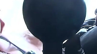 Dominating a masked woman