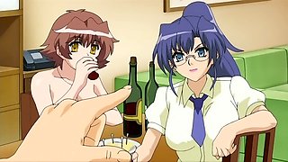 Brother gets seduced by his busty step-sister and her friend