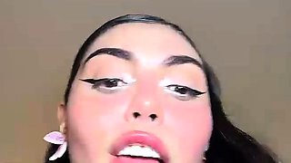 Two horny Latinas suck big cocks and take hard pounding live