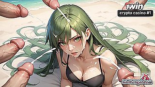 Slip into some super-sexy blue hair and let the beachside breeze whisk you away to a bulky paradise of nasty