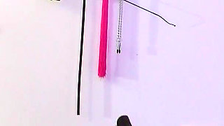 She Fucks Herself to Orgasm While He Moans in Chastity