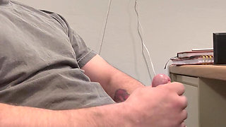 Jacking off in the office