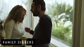 Blonde Stepsister Aiden Ashley Squirts & Cums Hard on Tommy Pistol's Big Cock - Family Taboo