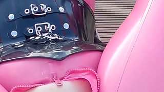 Cristal Kinky Pink Rubber Doll Getting Fucked Outdoors POV