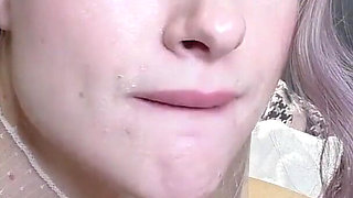 Slutty Blonde Diligently Sucks Big Dick and Swallows Cum